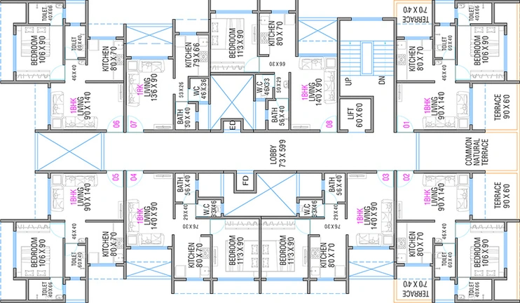 Floor Plan of Aayushi Enclave in Karanjade, Navi Mumbai - Image 158342