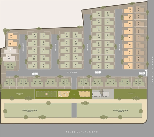Master Plan of Shree Radhika Bunglows in Waghodia Road, Vadodara - Image 104025