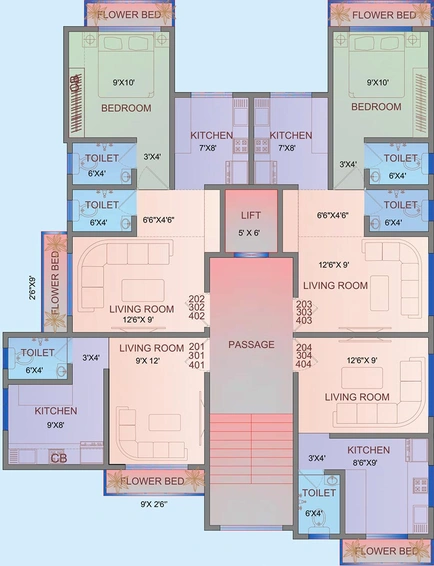 Floor Plan of Jaykumar Oswal Darshan in Palghar, Palghar - Image 164886