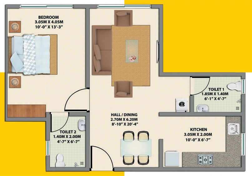 1 BHK Flat in VBHC Greenwoods in Palghar, Palghar - Image 814642