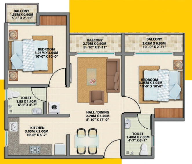 2 BHK Flat in VBHC Greenwoods in Palghar, Palghar - Image 814643