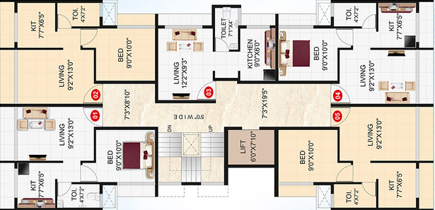 Floor Plan of Omkara Mayureshwar in Panvel, Navi Mumbai - Image 155826