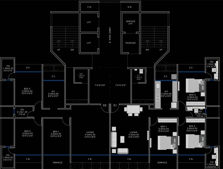 Floor Plan of Palacio Palm Woods in Nerul, Navi Mumbai - Image 154659