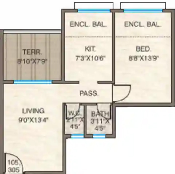 1 BHK Flat in Shree Vastu Symphony in Panvel, Navi Mumbai - Image 814883