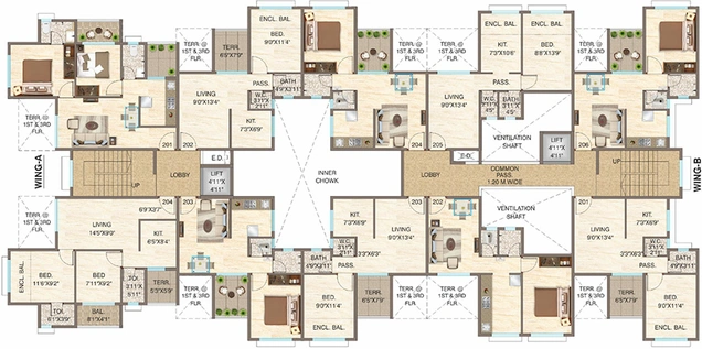 Floor Plan of Shree Vastu Symphony in Panvel, Navi Mumbai - Image 164932