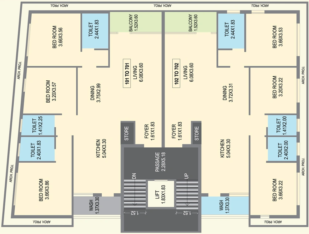 Floor Plan of Tara Goverdhan Residency in Gorwa, Vadodara - Image 95123