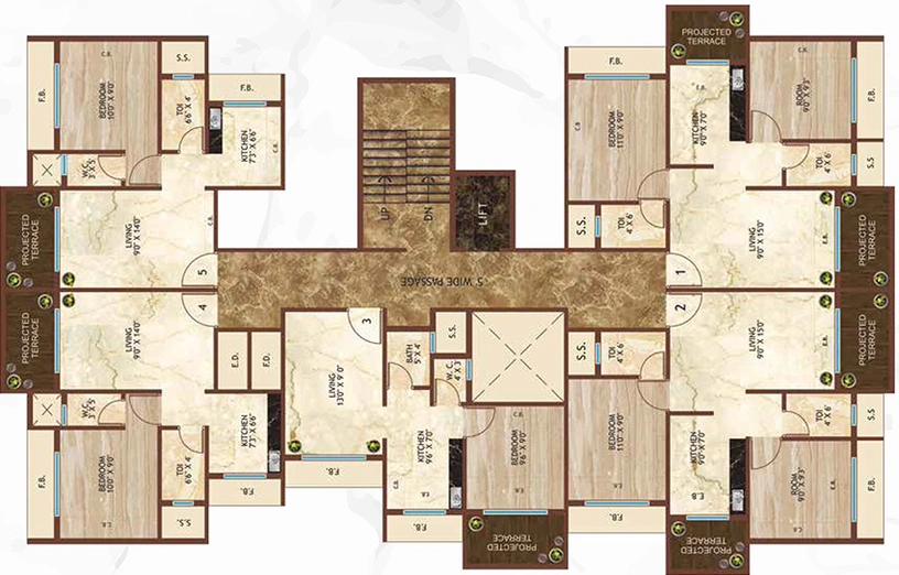 Floor Plan of Dweepmala Baline Dwellings in Ulwe, Navi Mumbai - Image 153755
