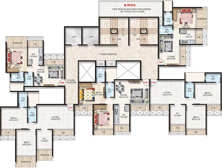 Floor Plan of Platinum Emporius in Ulwe, Navi Mumbai - Image 153896