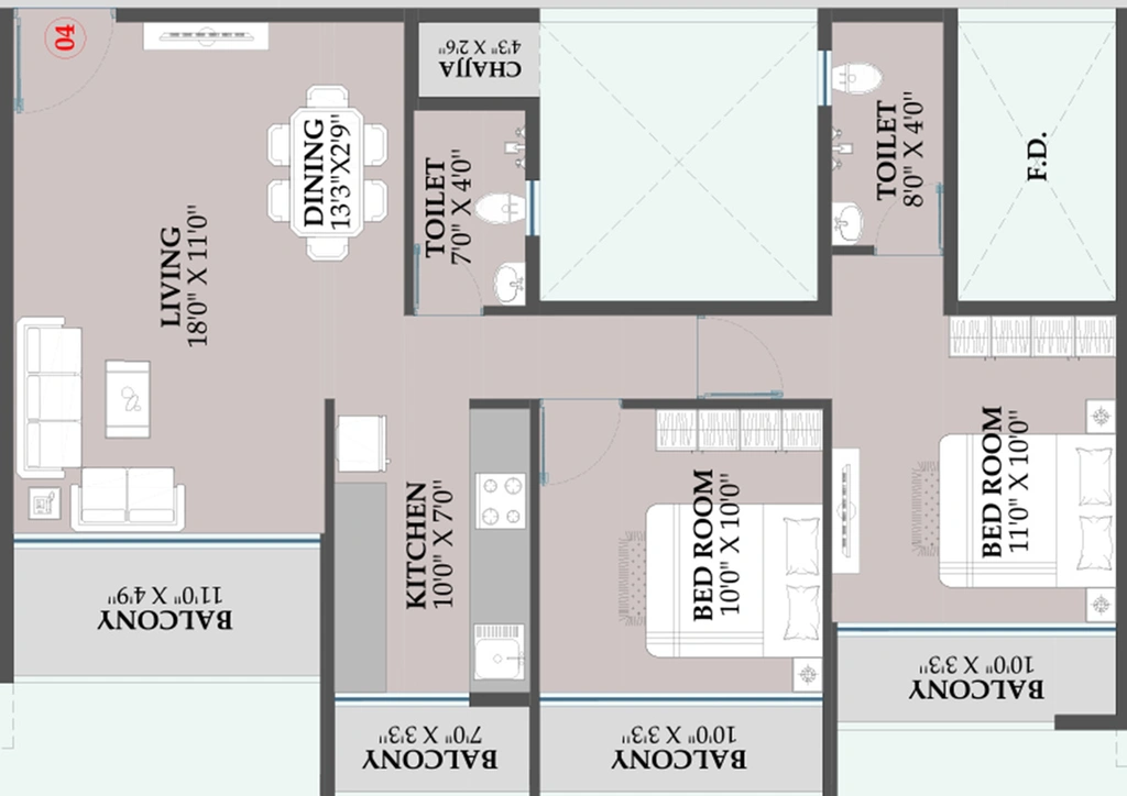 2 BHK Flat in Shreeji Infinity in Kharghar, Navi Mumbai - Image 811498