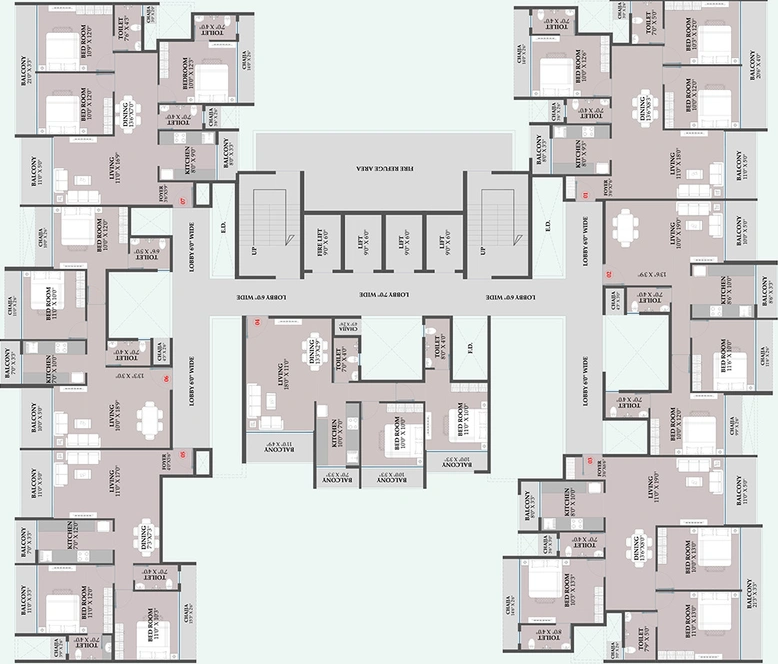 Floor Plan of Shreeji Infinity in Kharghar, Navi Mumbai - Image 153985