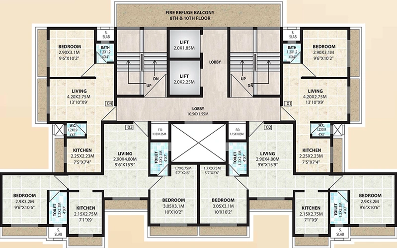 Floor Plan of Tejas Sapphire in Ulwe, Navi Mumbai - Image 154041