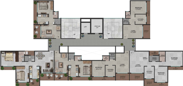 Floor Plan of Apex Landmark in Dronagiri, Navi Mumbai - Image 153014