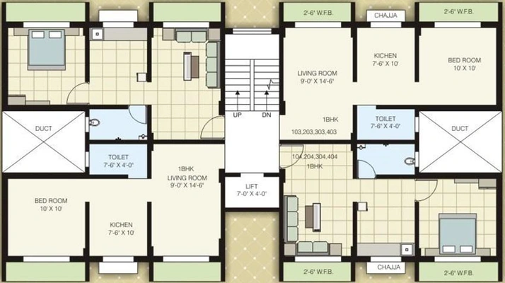 Floor Plan of Khushi Aangan Phase 2 in Palghar, Palghar - Image 164002