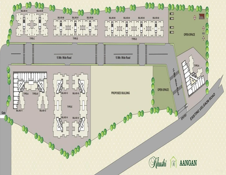 Master Plan of Khushi Aangan Phase 2 in Palghar, Palghar - Image 164003