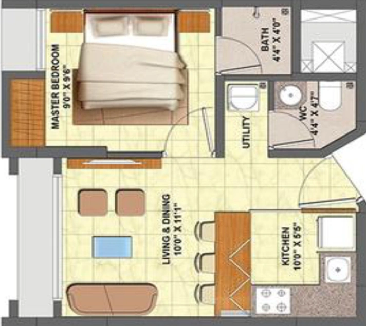 1 BHK Flat in Lodha Crown Taloja in Taloja, Navi Mumbai - Image 809872