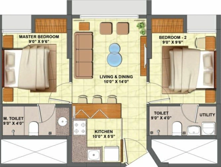 2 BHK Flat in Lodha Crown Taloja in Taloja, Navi Mumbai - Image 809874