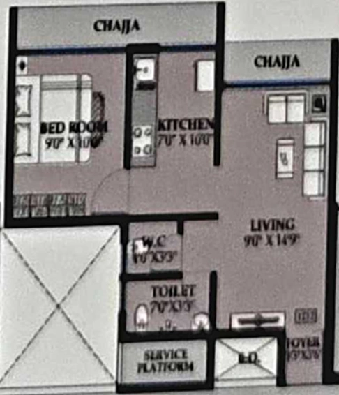 1 BHK Flat in Zenisha Luxuria in Pushpak Nagar, Navi Mumbai - Image 812921