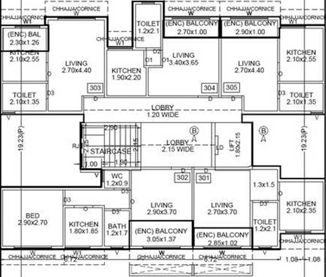 Floor Plan of Pratham Swami Samarth in Karanjade, Navi Mumbai - Image 158427