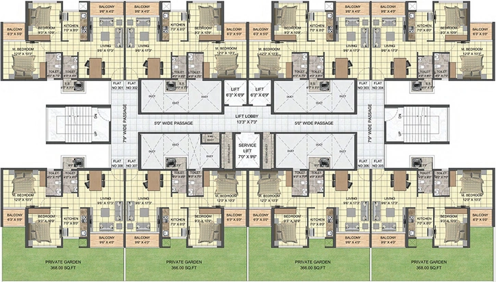 Floor Plan of Today Codename Bellevue in Kharghar, Navi Mumbai - Image 158841