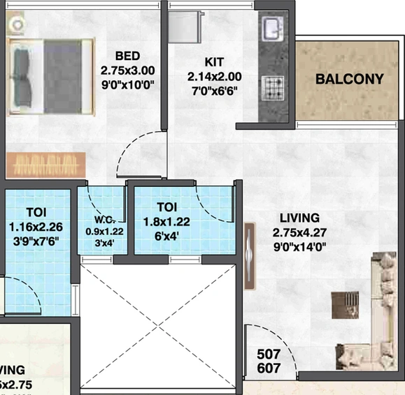 1 BHK Flat in Shyam Siddhivinayak Bhakti in Panvel, Navi Mumbai - Image 811227
