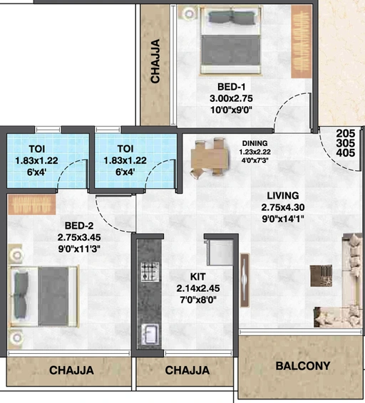2 BHK Flat in Shyam Siddhivinayak Bhakti in Panvel, Navi Mumbai - Image 811228