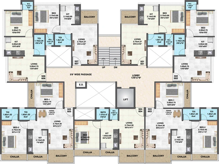 Floor Plan of Shyam Siddhivinayak Bhakti in Panvel, Navi Mumbai - Image 153224