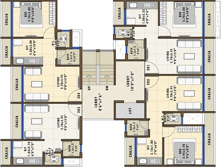 Floor Plan of Sarang Amber in Ulwe, Navi Mumbai - Image 153185