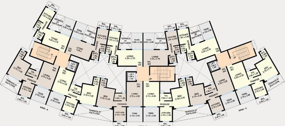 Floor Plan of Shikara Greens in Panvel, Navi Mumbai - Image 153217