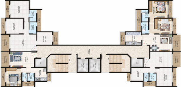 Floor Plan of Ravechi RN Heights in Dronagiri, Navi Mumbai - Image 153171
