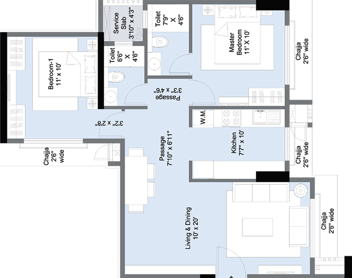2 BHK Flat in Mokal Pushp Pinnacle in Kharghar, Navi Mumbai - Image 813640