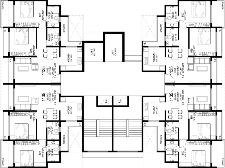 Floor Plan of Keystone Solista in Seawoods, Navi Mumbai - Image 150048
