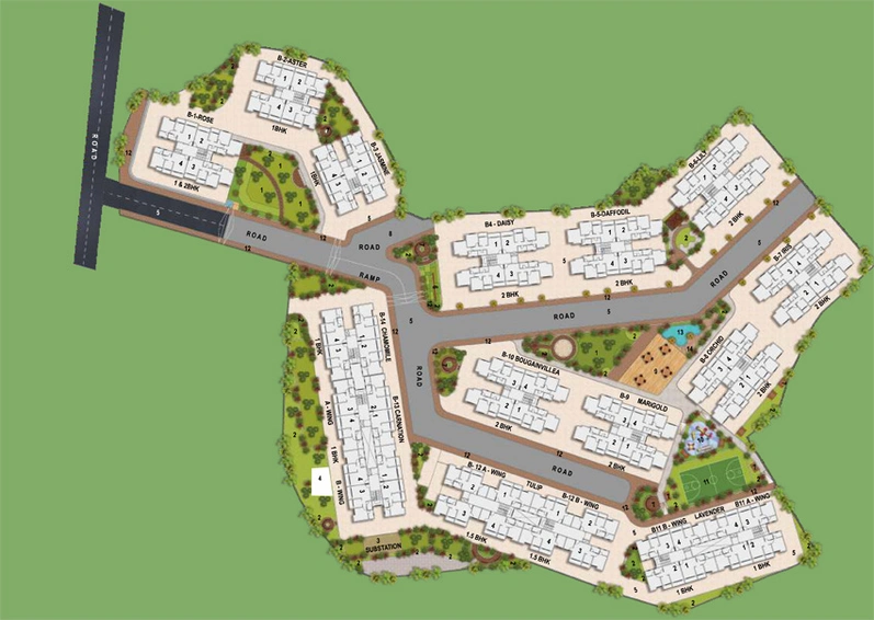 Master Plan of Kamdhenu Gardenia in Taloja, Navi Mumbai - Image 149598