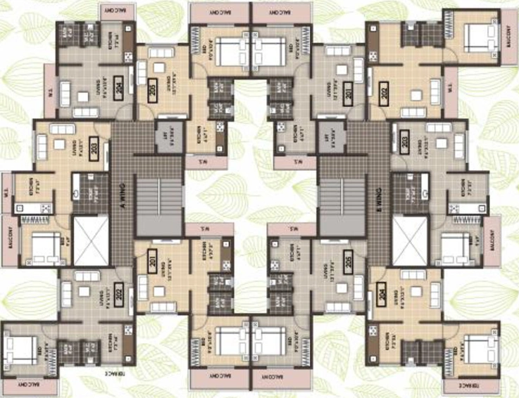 Floor Plan of Space India Prakriti Sparsh in Panvel, Navi Mumbai - Image 153134