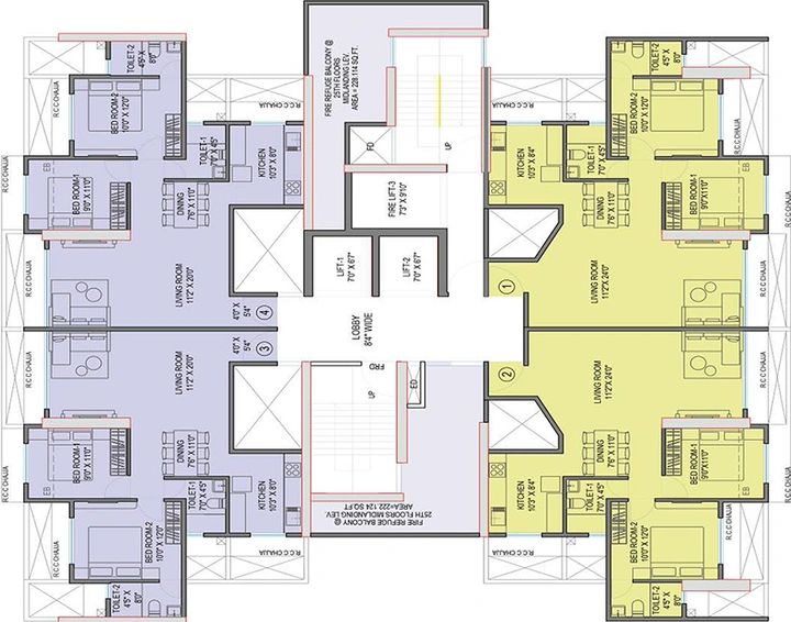 Floor Plan of Gami Terra in Sanpada, Navi Mumbai - Image 155663