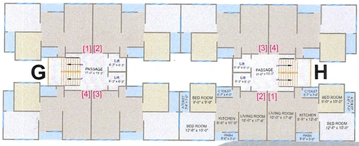 Floor Plan of SM Raj Heritage 1 in Godadara, Surat - Image 95242