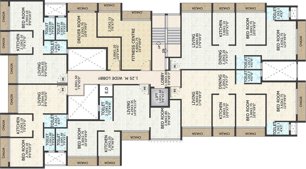 Floor Plan of Bhanushali Somnath Heights in Ghansoli, Navi Mumbai - Image 151789