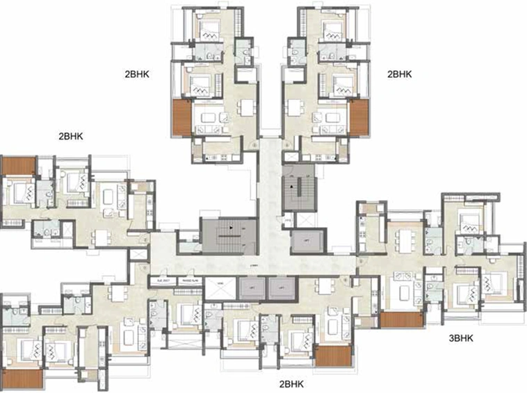 Floor Plan of Kalpataru Waterfront in Panvel, Navi Mumbai - Image 163619