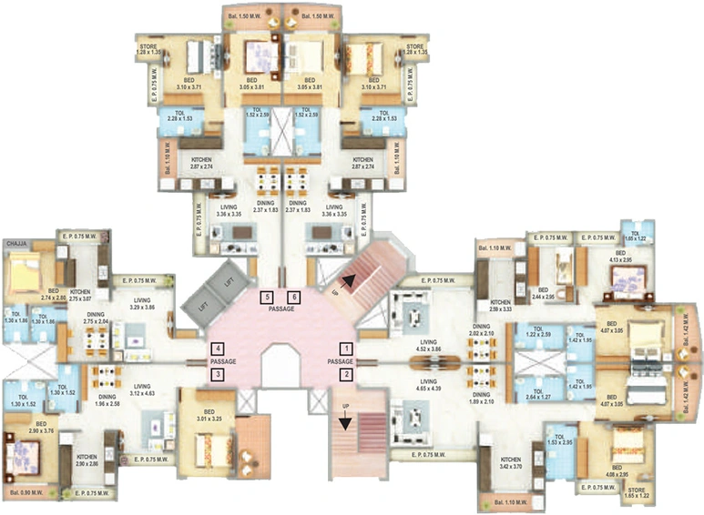 Floor Plan of Atlanta Konark Meadows in Ulhasnagar, Thane - Image 163642