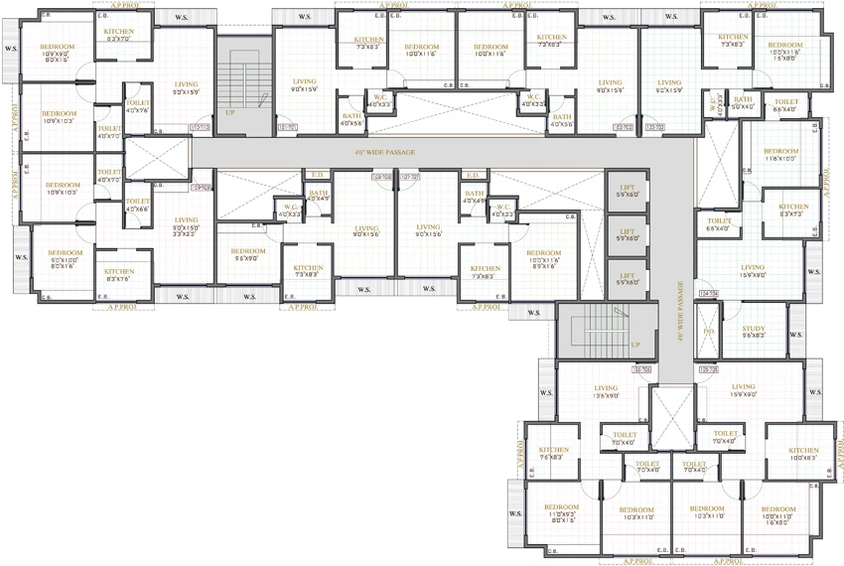 Floor Plan of Gami Teesta in Taloja, Navi Mumbai - Image 149588