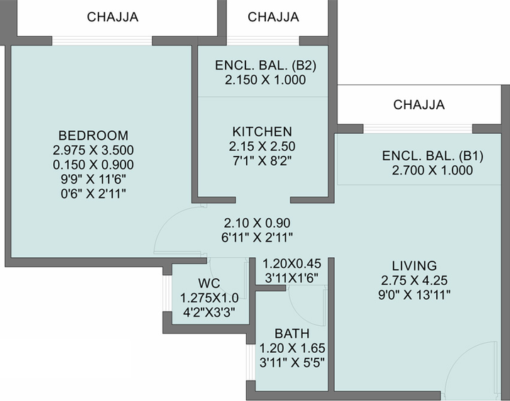 1 BHK Flat in Neelsidhi Orbit in Panvel, Navi Mumbai - Image 810738