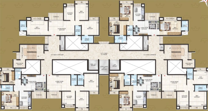 Floor Plan of Gami Reagan in Ghansoli, Navi Mumbai - Image 151656