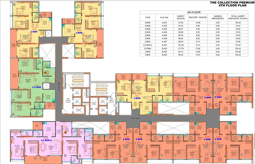 Floor Plan of Bramha The Collection in Kalyani Nagar, Pune - Image 9814