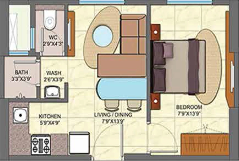 1 BHK Flat in Lodha Codename Golden Dream in Taloja, Navi Mumbai - Image 813439