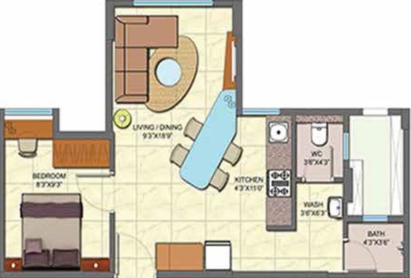 1 BHK Flat in Lodha Codename Golden Dream in Taloja, Navi Mumbai - Image 813440