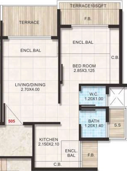 1 BHK Flat in Reddys Jewel in Ulwe, Navi Mumbai - Image 810751