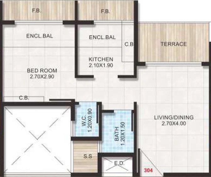1 BHK Flat in Reddys Jewel in Ulwe, Navi Mumbai - Image 810752