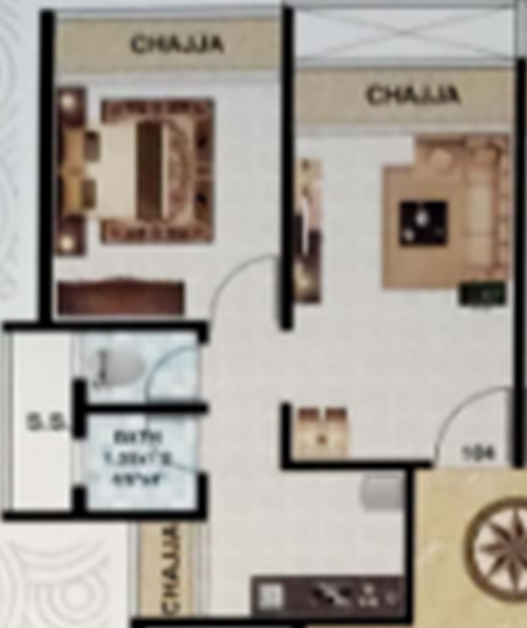 1 BHK Flat in Mahavir Vrindavan in Ulwe, Navi Mumbai - Image 814519