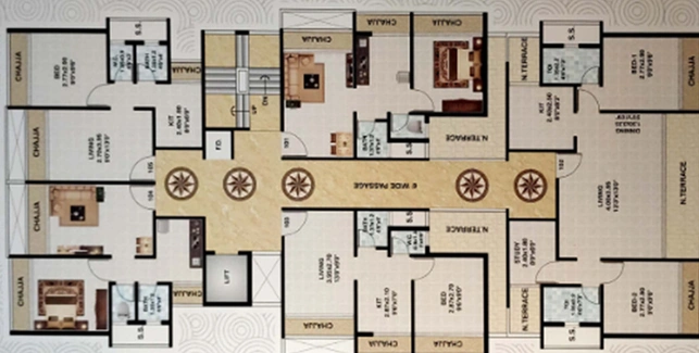 Floor Plan of Mahavir Vrindavan in Ulwe, Navi Mumbai - Image 163695