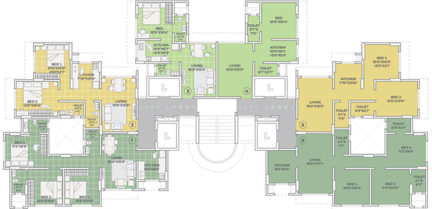 Floor Plan of Hiral Madhuban Heights in Kandivali West, Mumbai - Image 95385