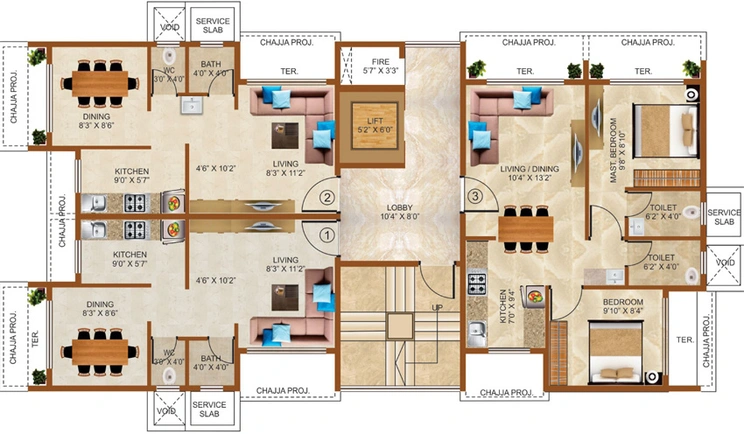 Floor Plan of Vaastu Adarsh in Ulwe, Navi Mumbai - Image 151872